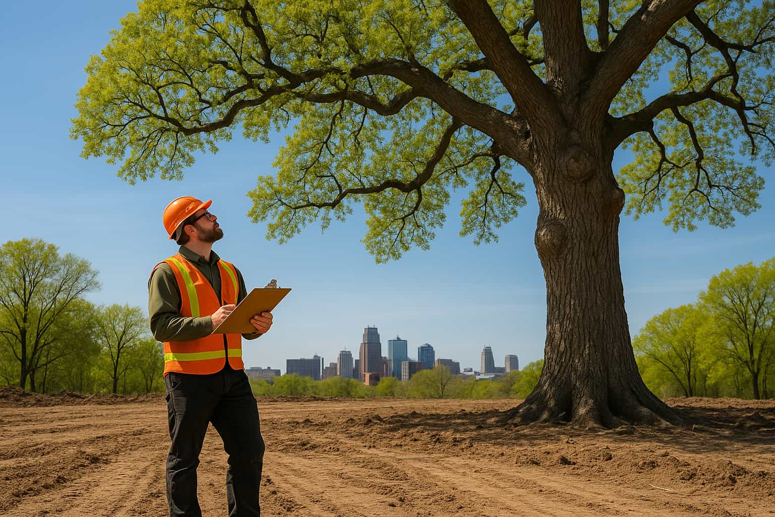 Land clearing for Kansas city construction